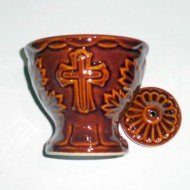 Лампада настольная  листик (под фитиль)